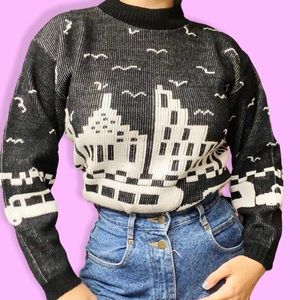Vintage skyline sweater